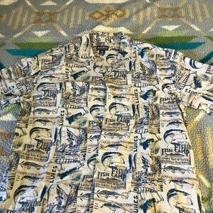 Woolrich men’s XL ss linen fishing camp shirt NWOT